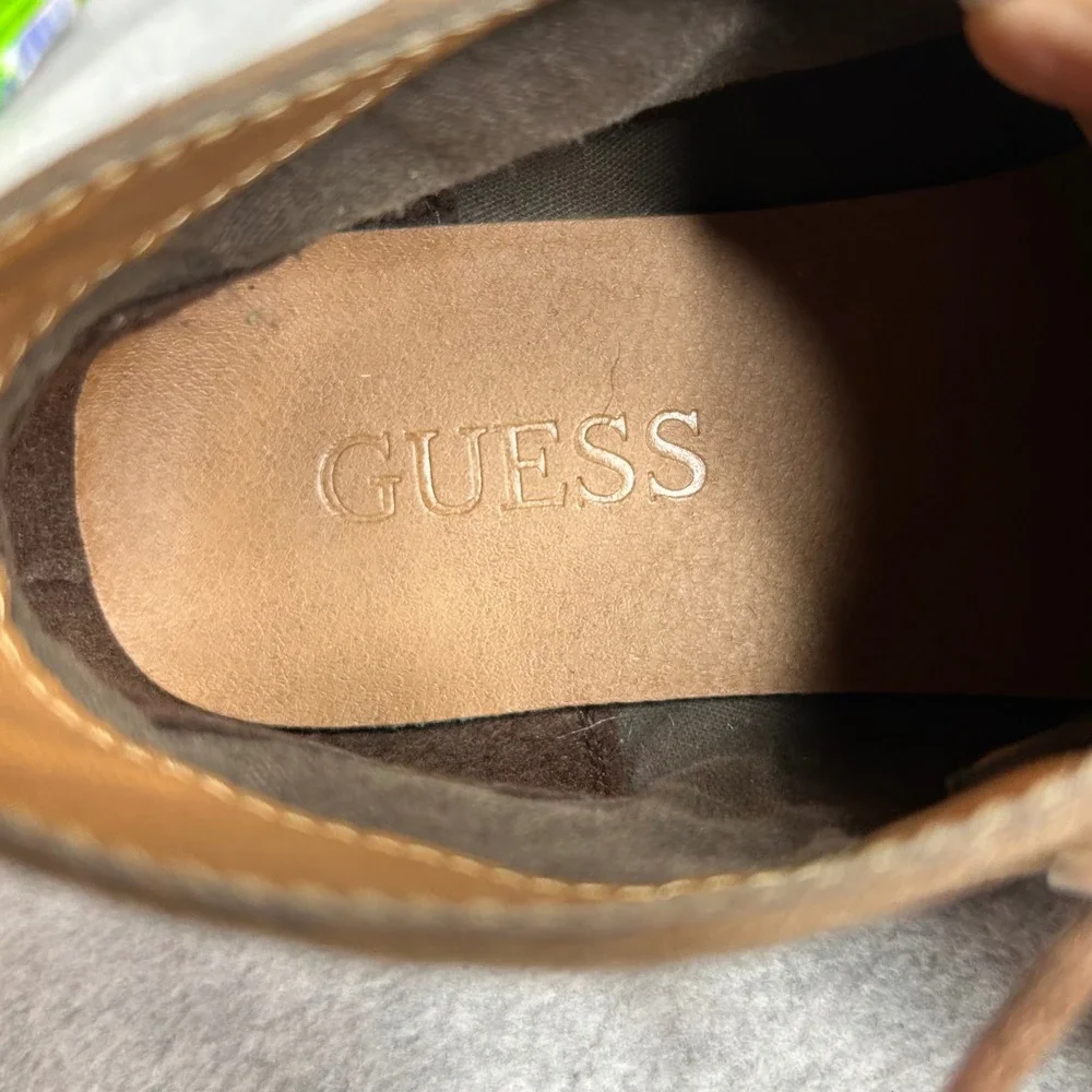 Guess Mens Brown Suede Leather Lace‎ Up Chukka Ankle Boots Size 10.5